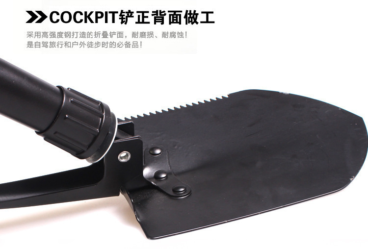 Large Shovel Outdoor Folding Table for Car Winter Snow Shovel Camping Shovel Multi-Functional Steel Army Spade Fishing Shovel