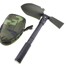 Aluminum Alloy Shovel Car off-Road Small Shovel Outdoor Folding Winter Snow Shovel Travel Tools Car Supplies Wholesale