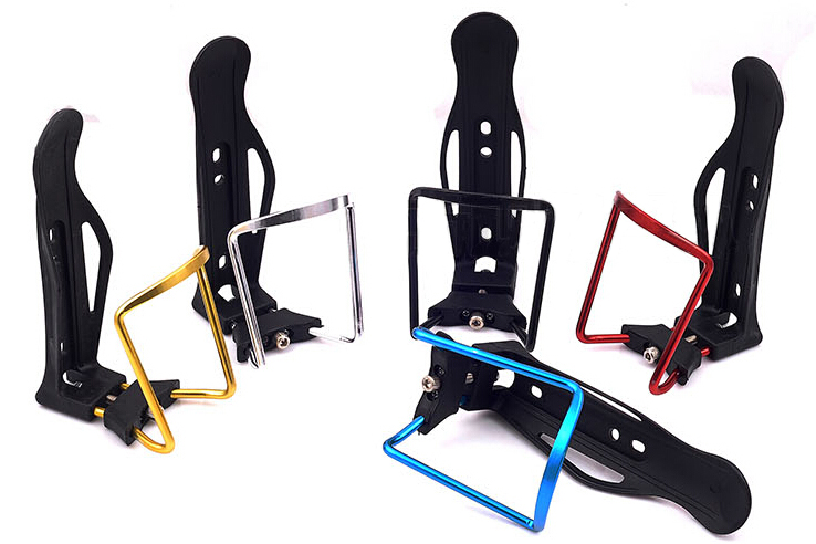 Cycling Bike Bicycle Black Aluminum Adjustable Water Bottle Holder Cage