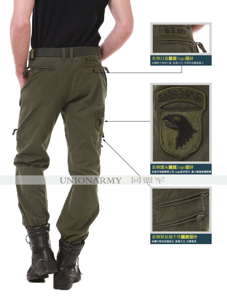 Outdoor Leisure 101 Airborne Division Field Survival Army Fan Special Forces Camouflage Pants Bib Overall Army Pants