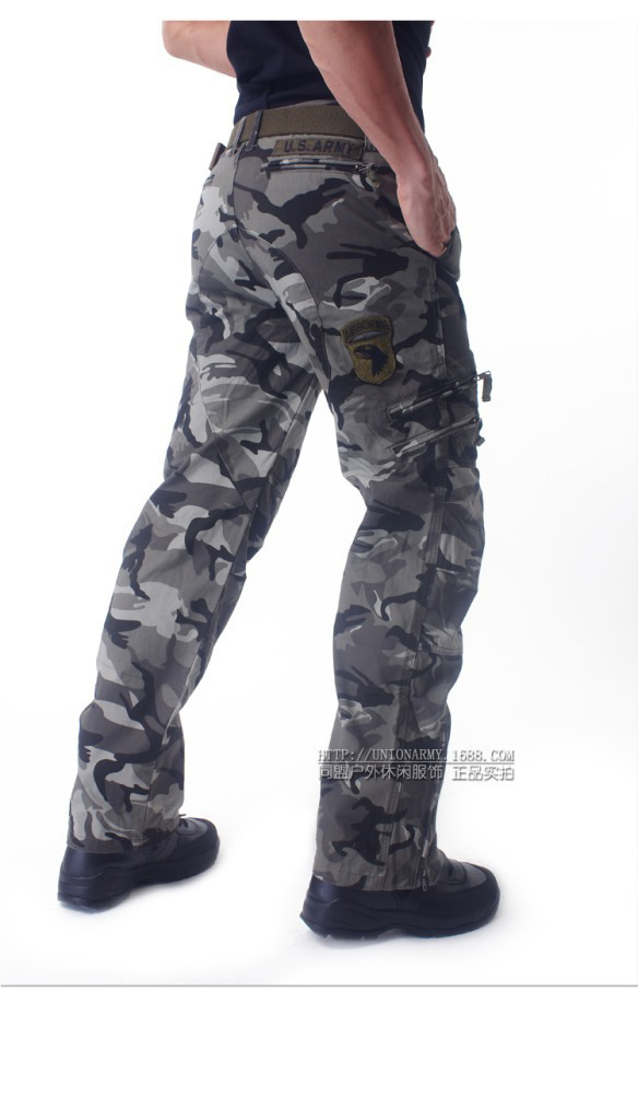 Outdoor Leisure 101 Airborne Division Field Survival Army Fan Special Forces Camouflage Pants Bib Overall Army Pants