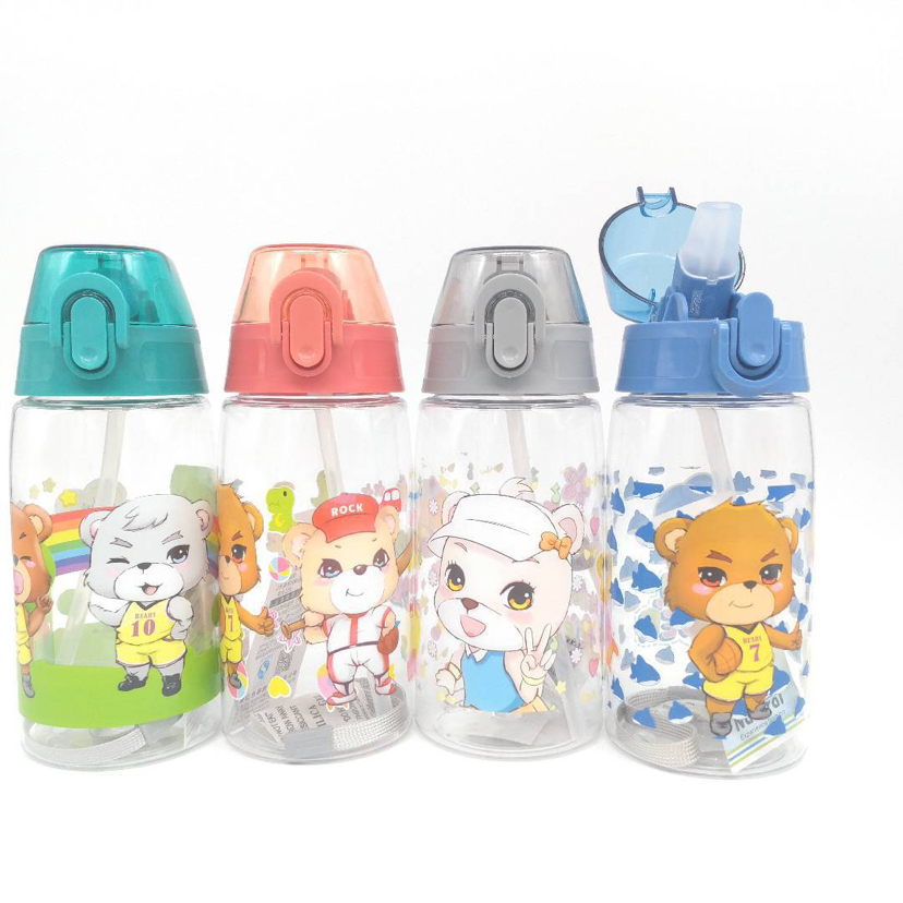500m colorful creative new lock spring straw children's sports cup drop resistant sports kettle with handle 500m colorful creative new lock spring straw children's sports cup drop resistant sports kettle with handle