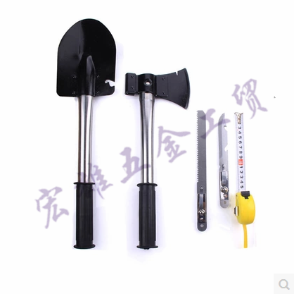 Four outdoor shovel one multifunctional folding fishing shovel shovel axe saber saw garden tools