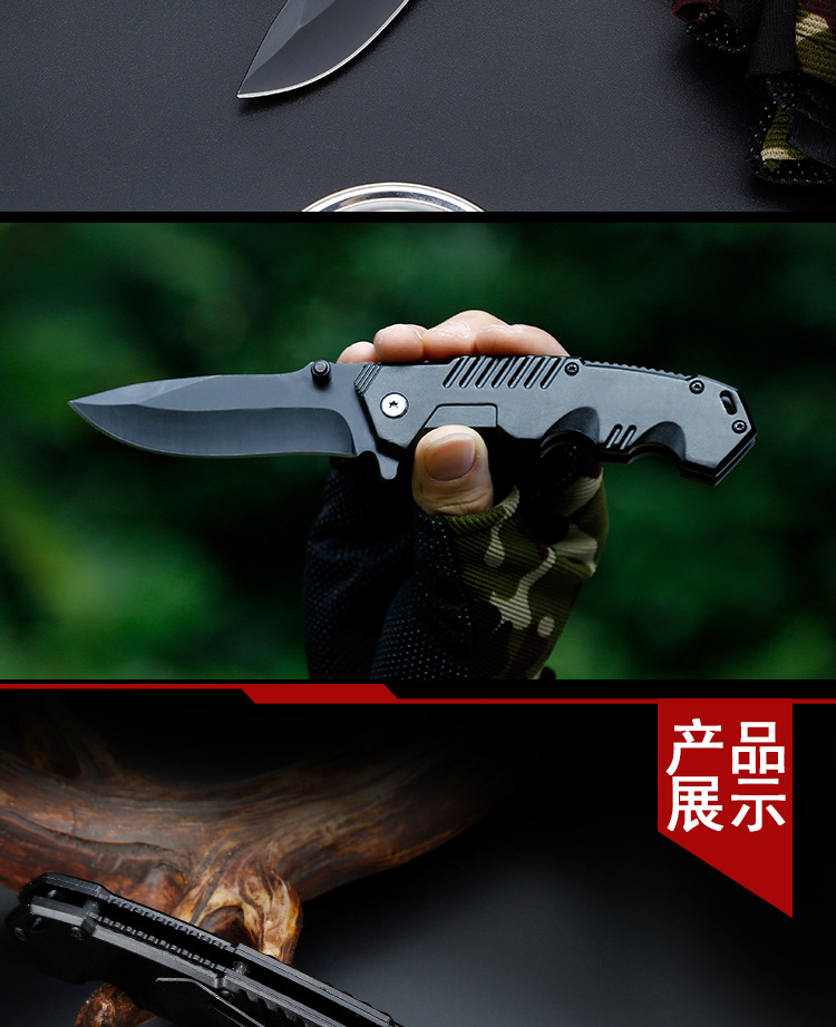 Modern  Large and Small Number Folding Knife Field Survival Multi-Function Folding Knife Self-Defense Outdoor Knife