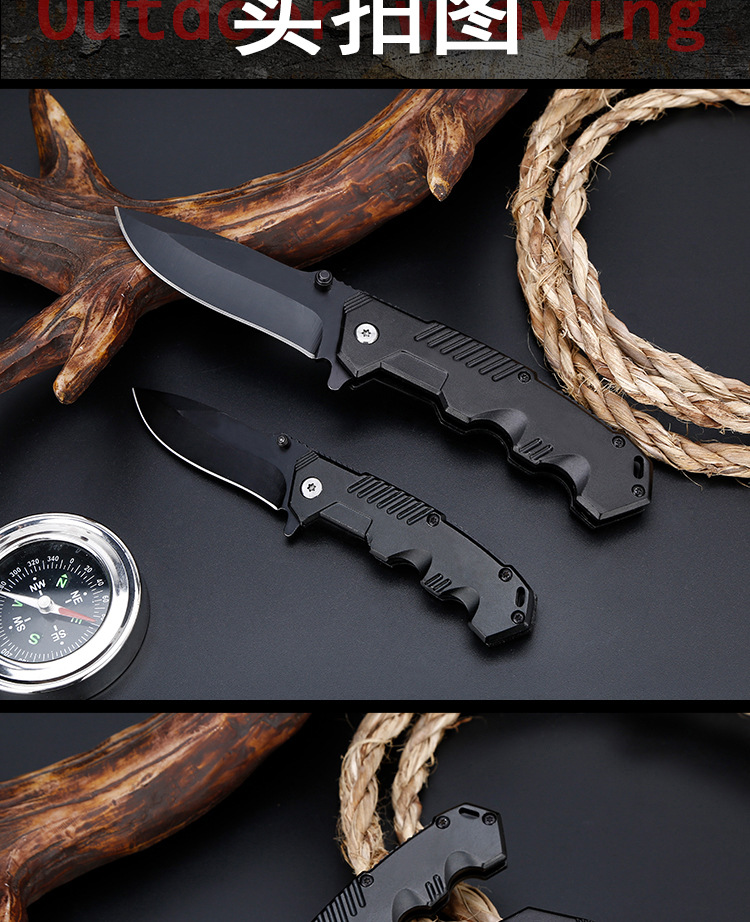 Modern  Large and Small Number Folding Knife Field Survival Multi-Function Folding Knife Self-Defense Outdoor Knife