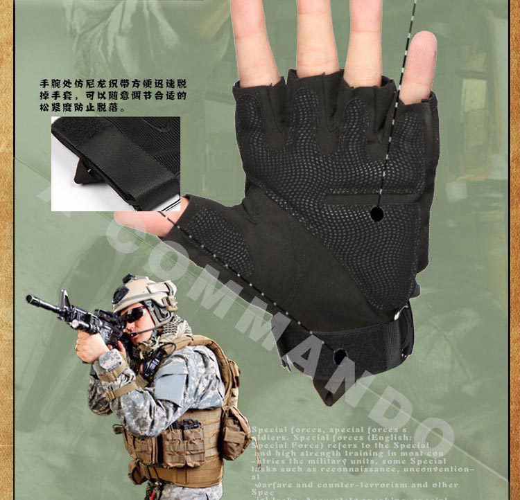 SOURCE Factory Direct Sales Training Outdoor Tactics Gloves Cross-Border Wholesale Sports Outdoor Riding Half-Finger Tactical Gloves