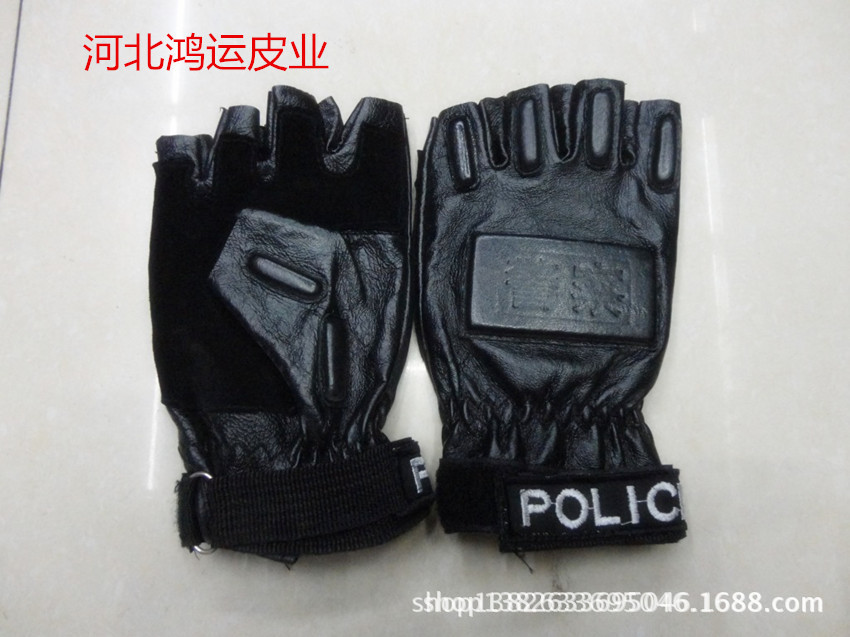 Leather gym half-finger glove leather boxing gloves fan fashion glove leather glove manufacturers and wholesale