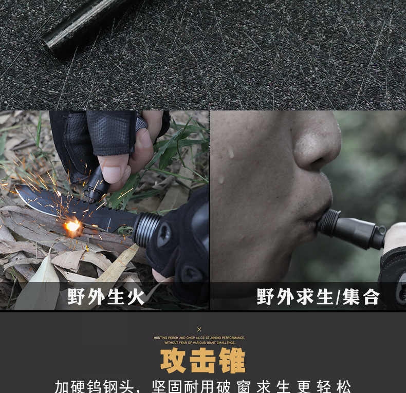 In Stock Wholesale Multi-Functional Shovel Shovel Folding Military Shovel Car Self-Defense Outdoor Camping Life-Saving Tool 2