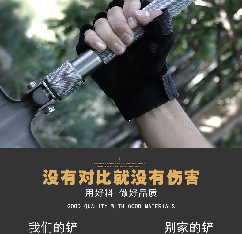 In Stock Wholesale Multi-Functional Shovel Shovel Folding Military Shovel Car Self-Defense Outdoor Camping Life-Saving Tool 2