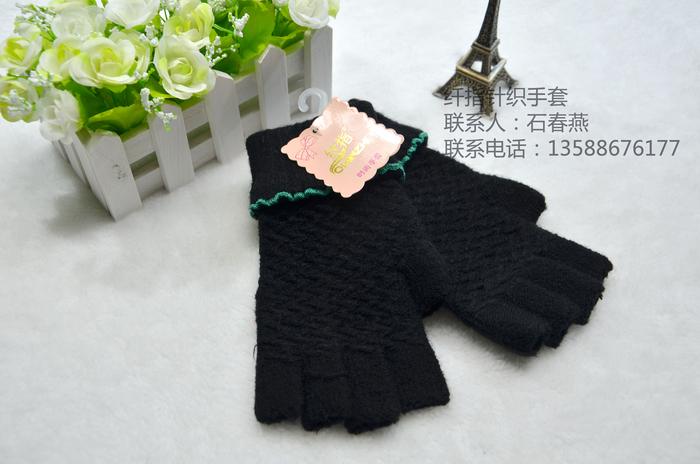 "Fingers gloves" factory direct new women's sweater half-finger glove Yiwu city four areas to buy
