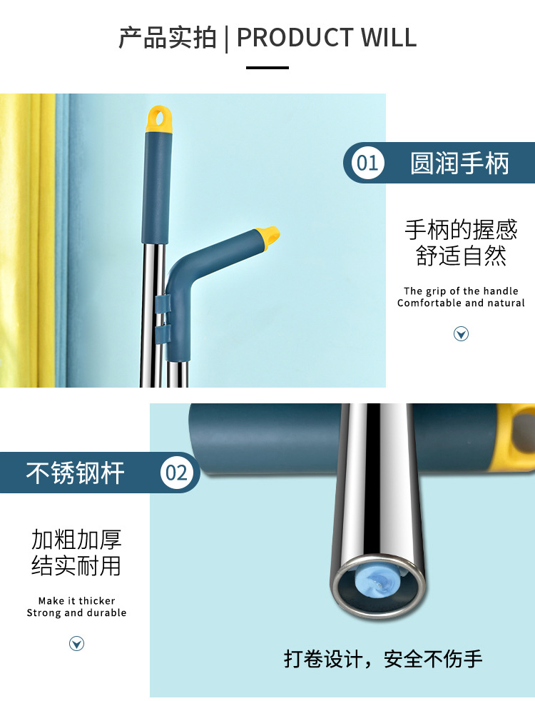 Telescopic Rod Broom Set Wholesale Household Broom Dustpan Combination Standing Folding Garbage Shovel Sweeping Broom Generation