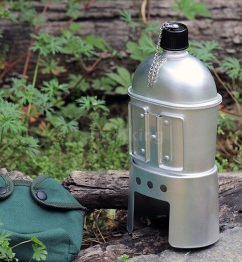 Kettle Military Fans Single Soldier Field Survival Equipment Tactical Portable Lunch Box Alcohol Stove Four-Piece Set