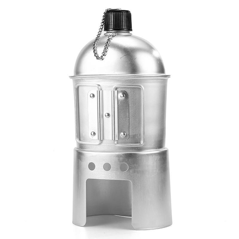 Kettle Military Fans Single Soldier Field Survival Equipment Tactical Portable Lunch Box Alcohol Stove Four-Piece Set