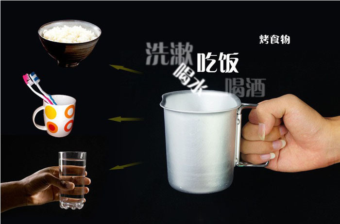 Kettle Military Fans Single Soldier Field Survival Equipment Tactical Portable Lunch Box Alcohol Stove Four-Piece Set
