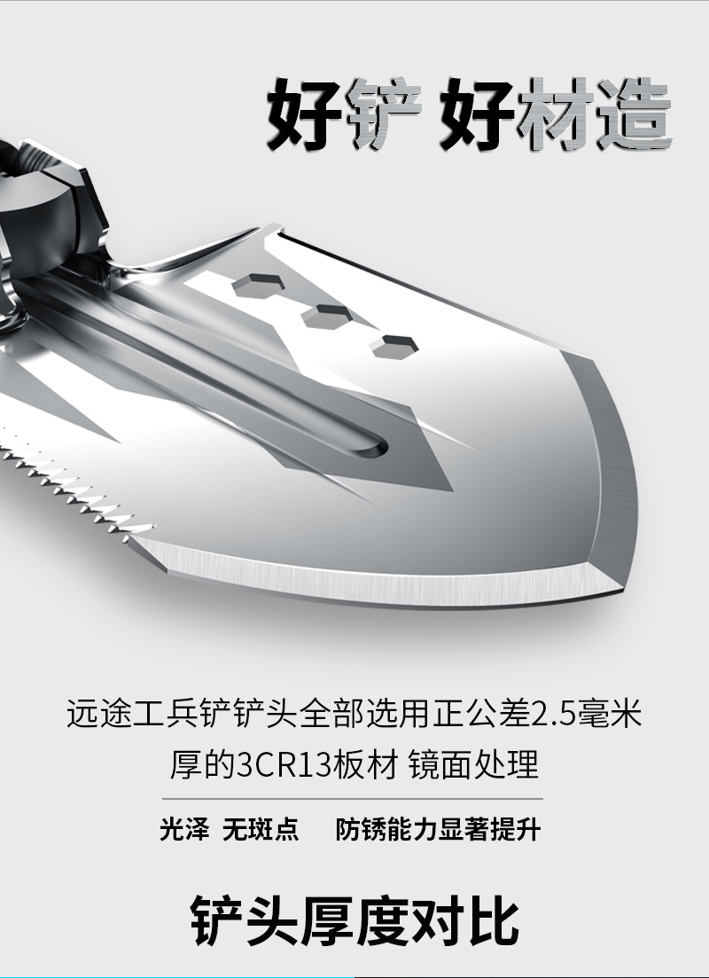 MultiFunctional Outdoor Folding Shovel Army Soldier Shovel Camping Camping Supplies Survival Equipment SelfDefense
