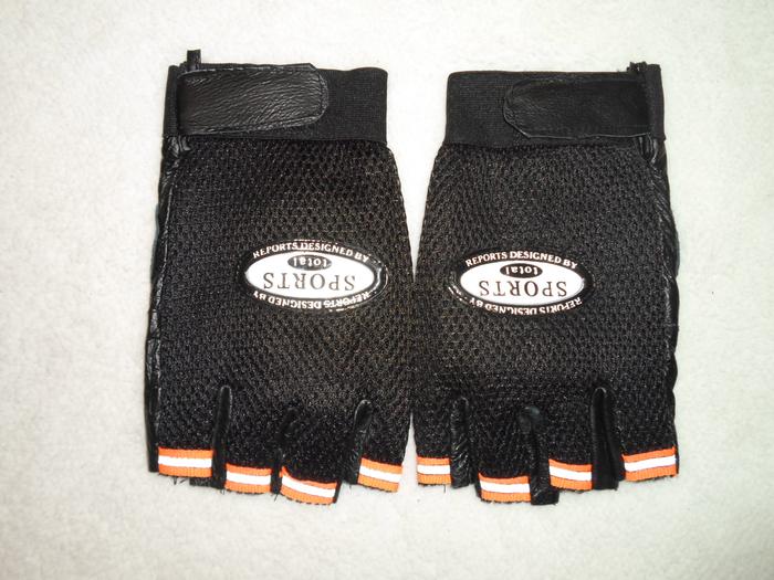 Men's leather mesh half-finger exercise in spring and summer gloves Men's leather mesh half-finger exercise in spring and summer gloves