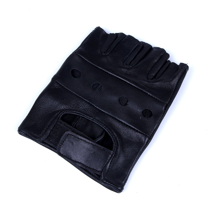 Goatskin half-finger gloves spring and antumn unisex half-finger gloves