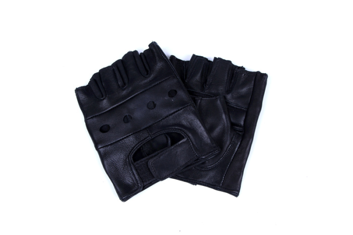 Goatskin half-finger gloves spring and antumn unisex half-finger gloves
