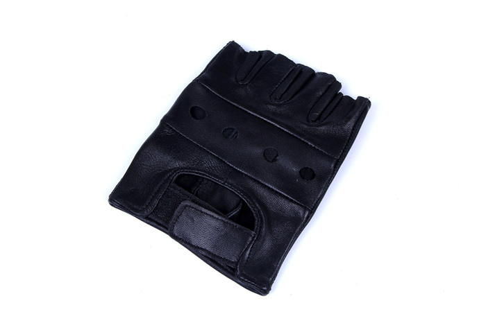 Goatskin half-finger gloves spring and antumn unisex half-finger gloves