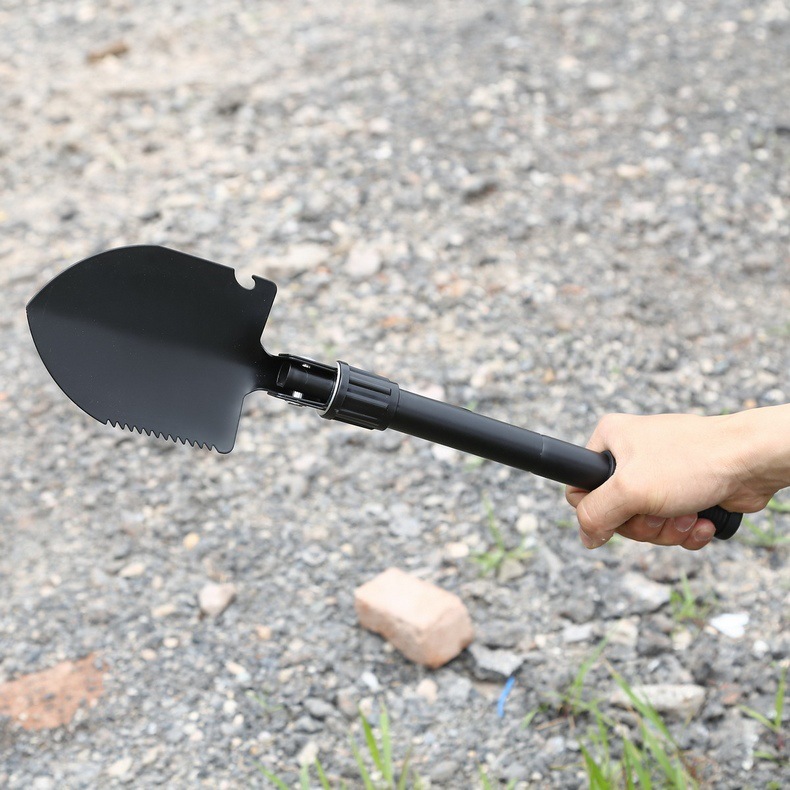 Small Shovel Outdoor Shovel Camping Shovel Four-in-One Multi-Functional Self-Defense Fishing Folding Square Pick Hoe Small Shovel Outdoor Shovel Camping Shovel Four-in-One Multi-Functional Self-Defense Fishing Folding Square Pick Hoe