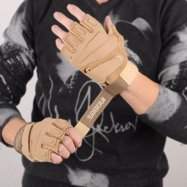 Factory Direct Sales Black Eagle Half-Finger Tactical Gloves Men&#039;s Outdoor Fitness Fighting Protective Sports Riding Gloves Wholesale
