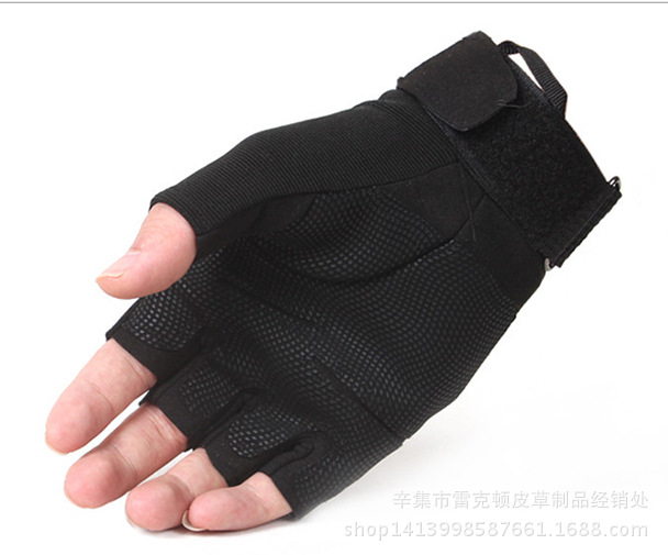 Factory Direct Sales Black Eagle Half-Finger Tactical Gloves Men&#039;s Outdoor Fitness Fighting Protective Sports Riding Gloves Wholesale