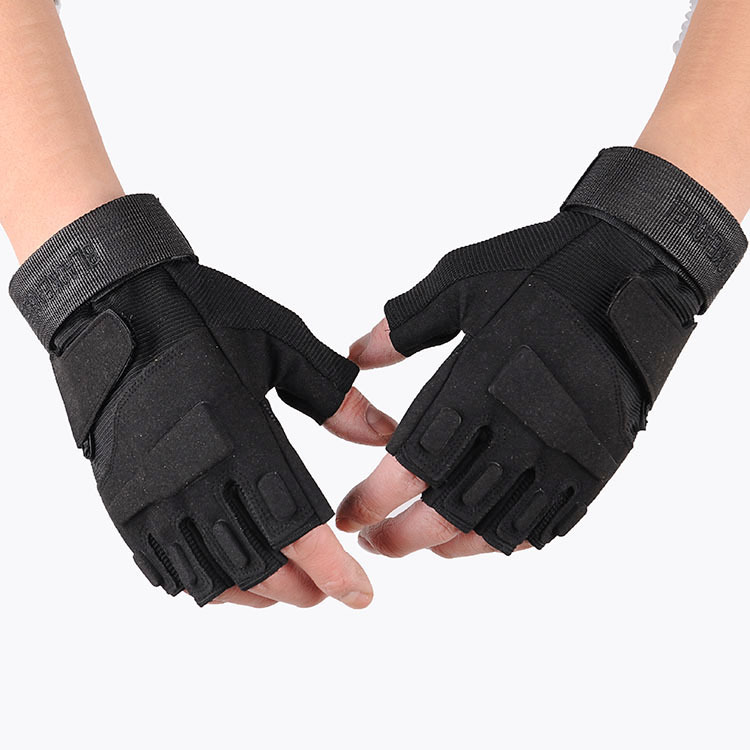 Factory Direct Sales Black Eagle Half-Finger Tactical Gloves Men&#039;s Outdoor Fitness Fighting Protective Sports Riding Gloves Wholesale