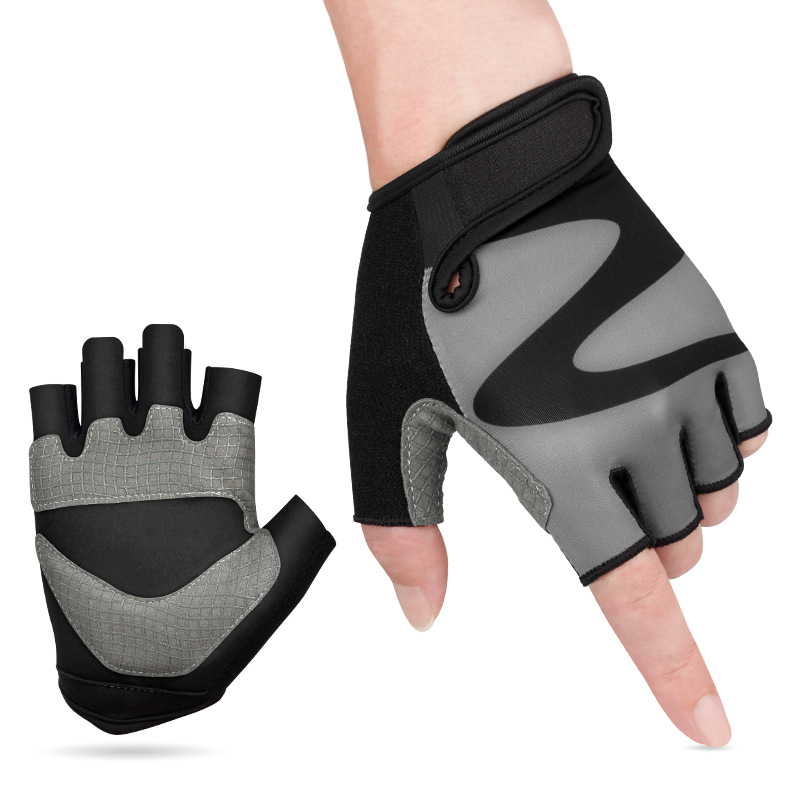 Aozhe Cross-Border Outdoor Summer Men&#039;s and Women&#039;s Sports Half-Finger Fitness Gloves Wear-Resistant Anti-Skid Shock Absorption Cycling Gloves Customization