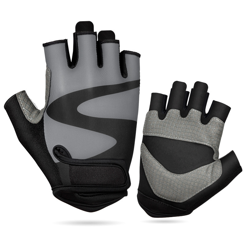 Aozhe Cross-Border Outdoor Summer Men&#039;s and Women&#039;s Sports Half-Finger Fitness Gloves Wear-Resistant Anti-Skid Shock Absorption Cycling Gloves Customization