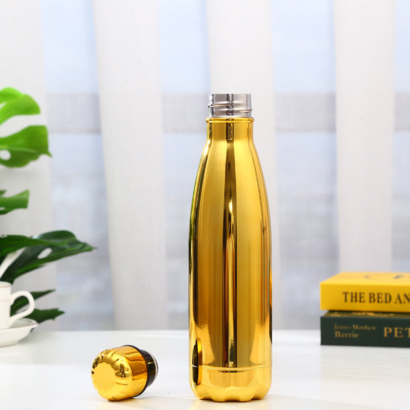 Vacuum Cup Stainless Steel Water Cup Outdoor Portable and Simple Sports Cup Coke Bottle Electroplating