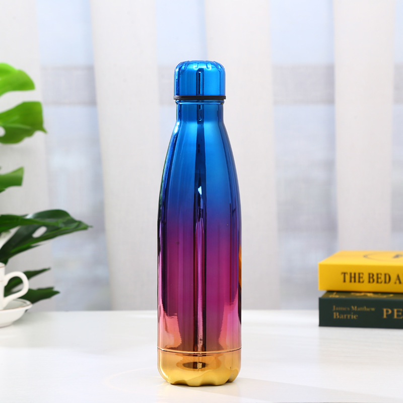 Vacuum Cup Stainless Steel Water Cup Outdoor Portable and Simple Sports Cup Coke Bottle Electroplating Vacuum Cup Stainless Steel Water Cup Outdoor Portable and Simple Sports Cup Coke Bottle Electroplating