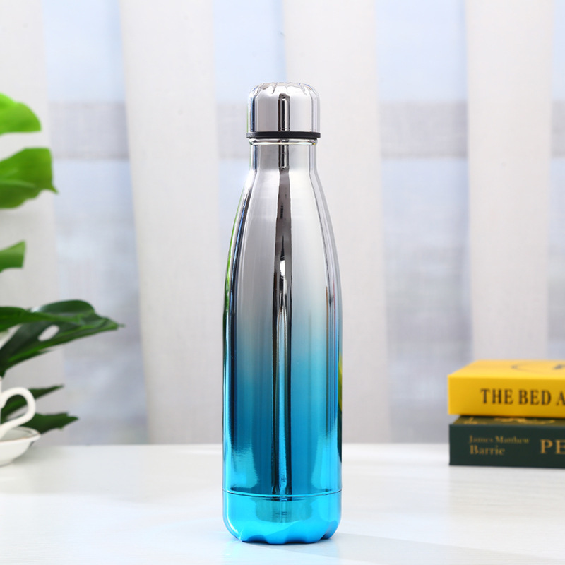 Vacuum Cup Stainless Steel Water Cup Outdoor Portable and Simple Sports Cup Coke Bottle Electroplating Vacuum Cup Stainless Steel Water Cup Outdoor Portable and Simple Sports Cup Coke Bottle Electroplating