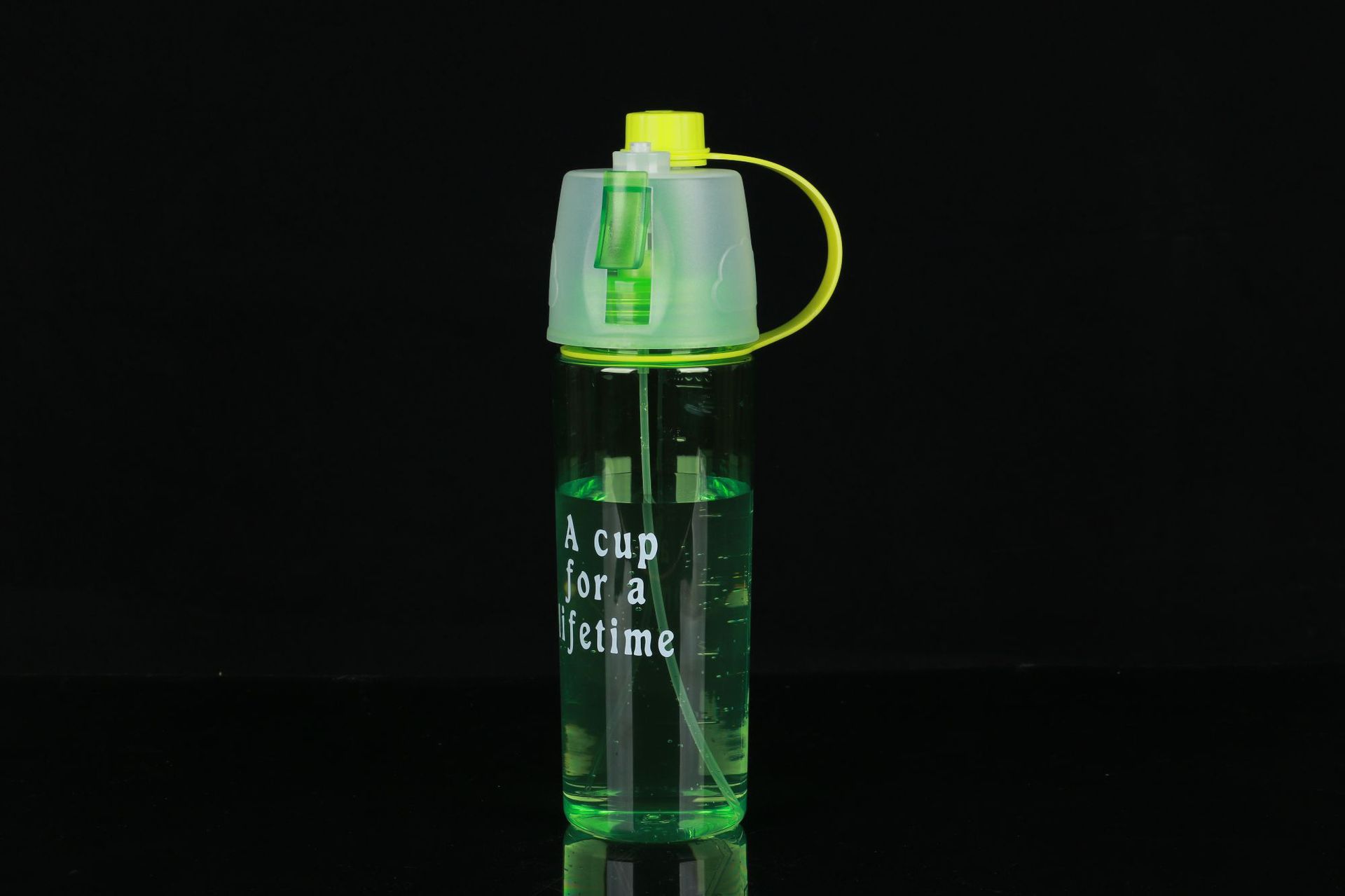 New Spray Cup Children's Straw Household Cup outside Portable Sports Cup Gift Plastic Cup Factory Wholesale
