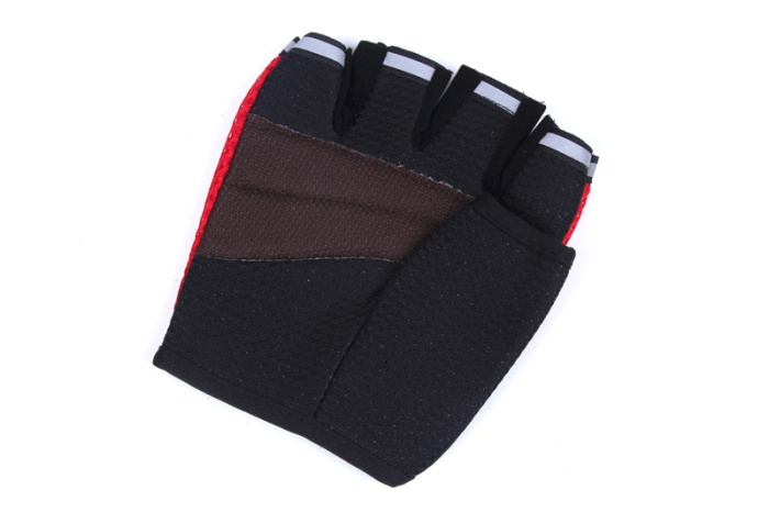Mesh breathable anti-skid fox head pattern half-finger gloves durable unisex half-finger gloves