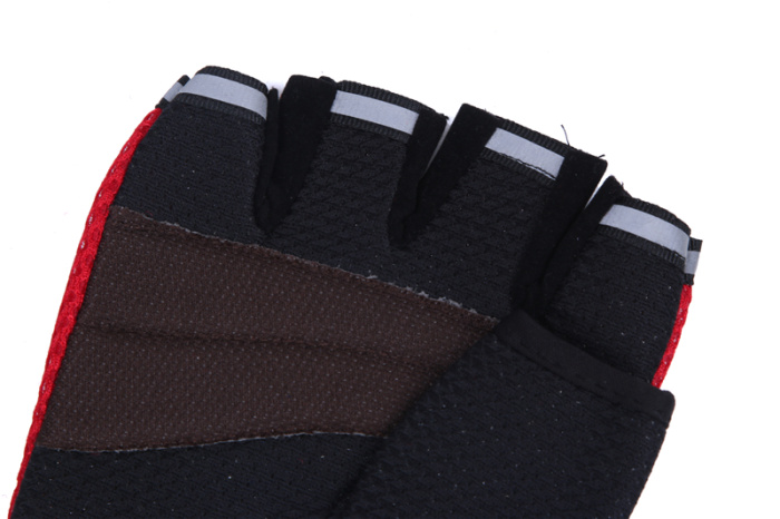 Mesh breathable anti-skid fox head pattern half-finger gloves durable unisex half-finger gloves