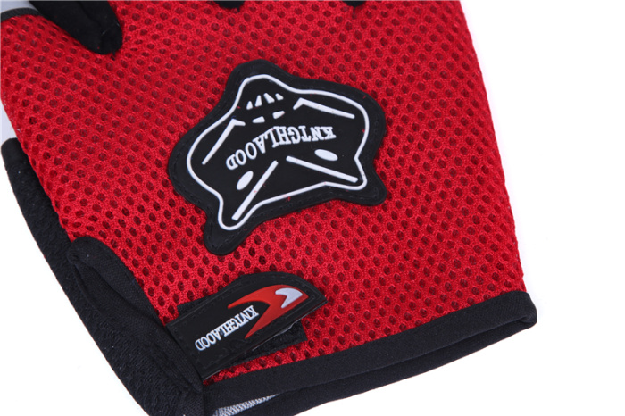 Mesh breathable anti-skid fox head pattern half-finger gloves durable unisex half-finger gloves