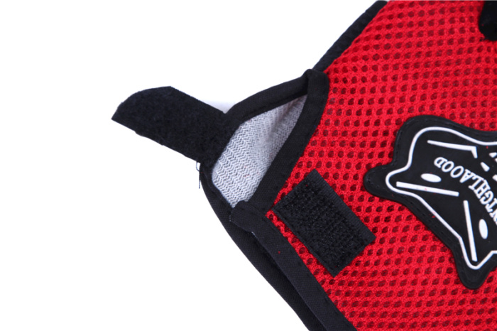 Mesh breathable anti-skid fox head pattern half-finger gloves durable unisex half-finger gloves