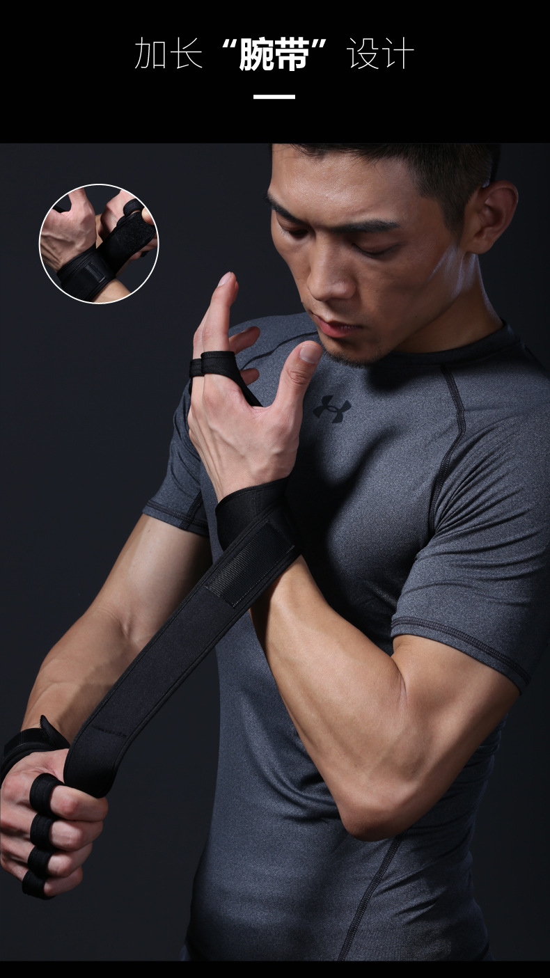 Men's and Women's Summer Fitness Gloves Finger-Exposed Wrist Guard Equipment Wait Lifting Anti-Calluses Sports Weightlifting Half-Finger Riding Gloves Logo