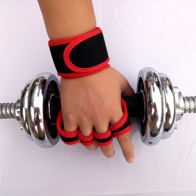 Men's and Women's Summer Fitness Gloves Finger-Exposed Wrist Guard Equipment Wait Lifting Anti-Calluses Sports Weightlifting Half-Finger Riding Gloves Logo