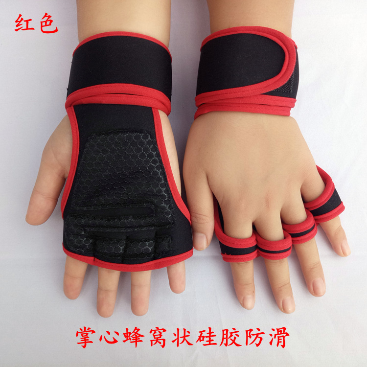 Men's and Women's Summer Fitness Gloves Finger-Exposed Wrist Guard Equipment Wait Lifting Anti-Calluses Sports Weightlifting Half-Finger Riding Gloves Logo