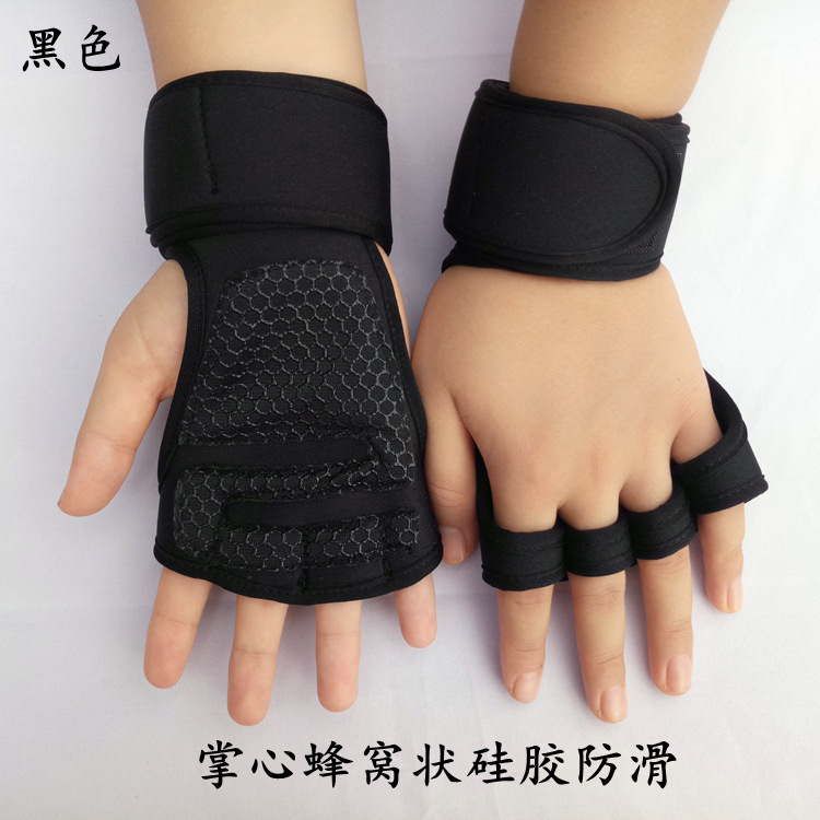 Men's and Women's Summer Fitness Gloves Finger-Exposed Wrist Guard Equipment Wait Lifting Anti-Calluses Sports Weightlifting Half-Finger Riding Gloves Logo