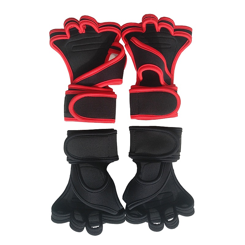 Men's and Women's Summer Fitness Gloves Finger-Exposed Wrist Guard Equipment Wait Lifting Anti-Calluses Sports Weightlifting Half-Finger Riding Gloves Logo