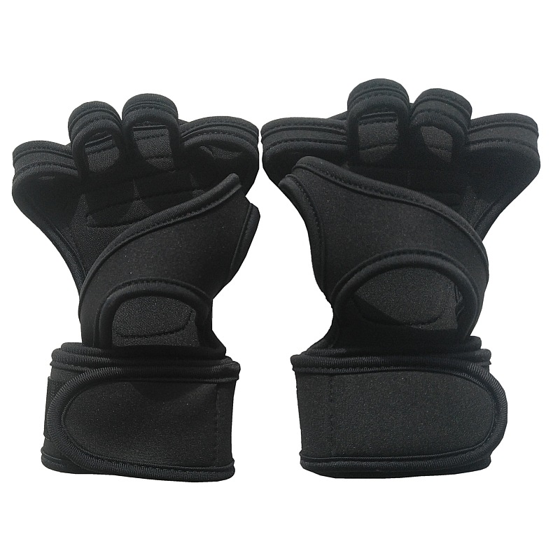 Men's and Women's Summer Fitness Gloves Finger-Exposed Wrist Guard Equipment Wait Lifting Anti-Calluses Sports Weightlifting Half-Finger Riding Gloves Logo