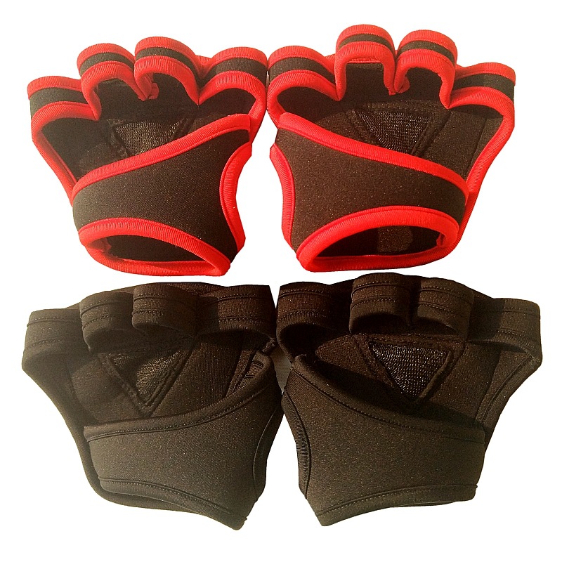 Men's and Women's Summer Fitness Gloves Finger-Exposed Wrist Guard Equipment Wait Lifting Anti-Calluses Sports Weightlifting Half-Finger Riding Gloves Logo