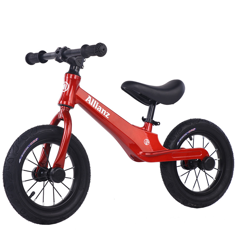 Children&#039;s Kids Balance Bike 2-6 Years Old Baby Magnesium Alloy Pedal-Free 12-Inch Rubber Two-Wheel Skating Driving Balance Bicycle