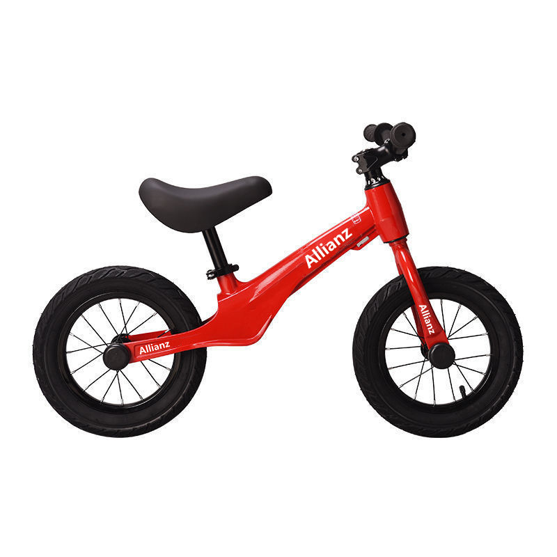Children's Kids Balance Bike 2-6 Years Old Baby Magnesium Alloy Pedal-Free 12-Inch Rubber Two-Wheel Skating Driving Balance Bicycle