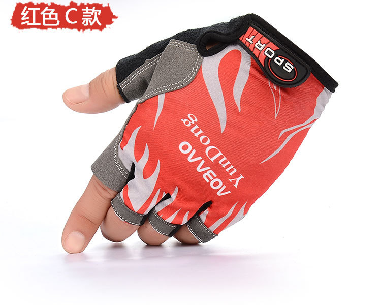 Half-Finger Riding Gloves Men's and Women's Outdoor Mountaineering Running Tactical Fishing Gloves Advertising Gloves Customized Printed Logo