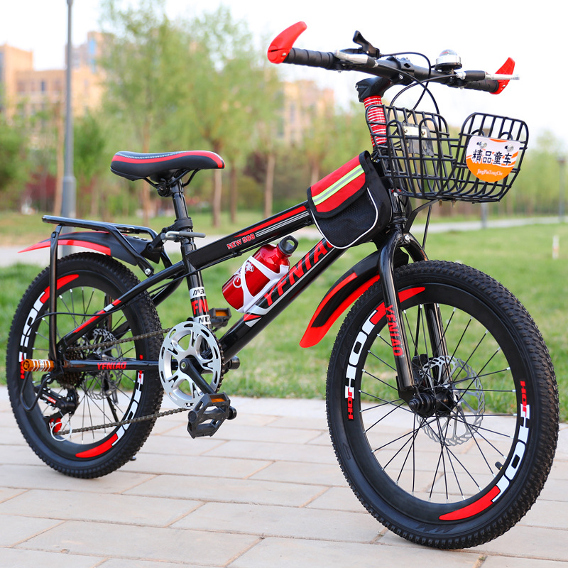 Children&#039;s Bicycle Mountain Bike Student Bike 18-22 Inch Single Speed Variable Speed Disc Brake Gift Car Men and Women One Piece Dropshipping