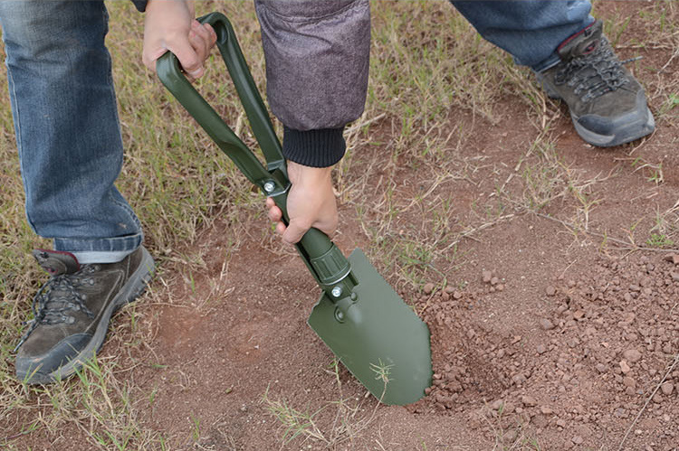 Minghui Equipment Factory Direct Sales Outdoor Manganese Steel Engineering Shovel Folding Shovel Shovel Multi-Functional Camping Shovel Shovel