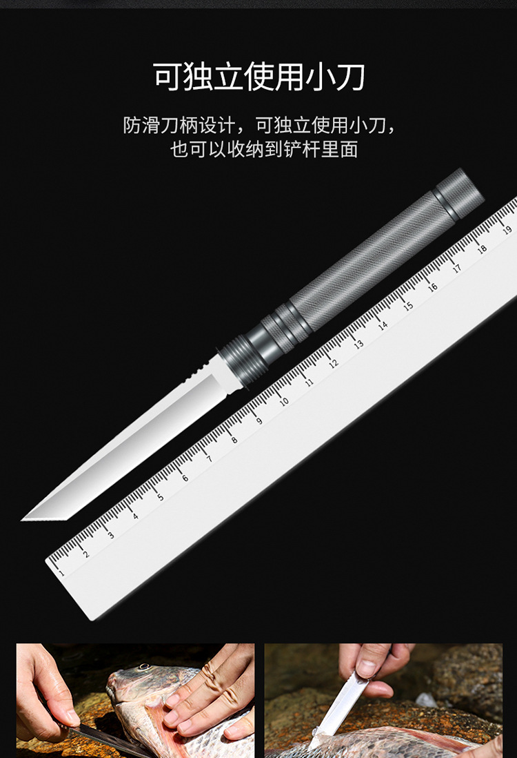 Folding SelfDefense VehicleMounted Military Shovel Camping Survival Equipment Tool One Piece Dropshipping